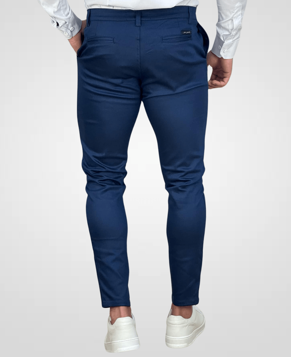 Calça Alfaiataria Azul Royal Masculina Super Skinny - Per Pochi