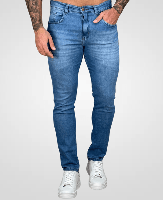 Calça Jeans Claro Masculina Lisa Skinny - Keep Work