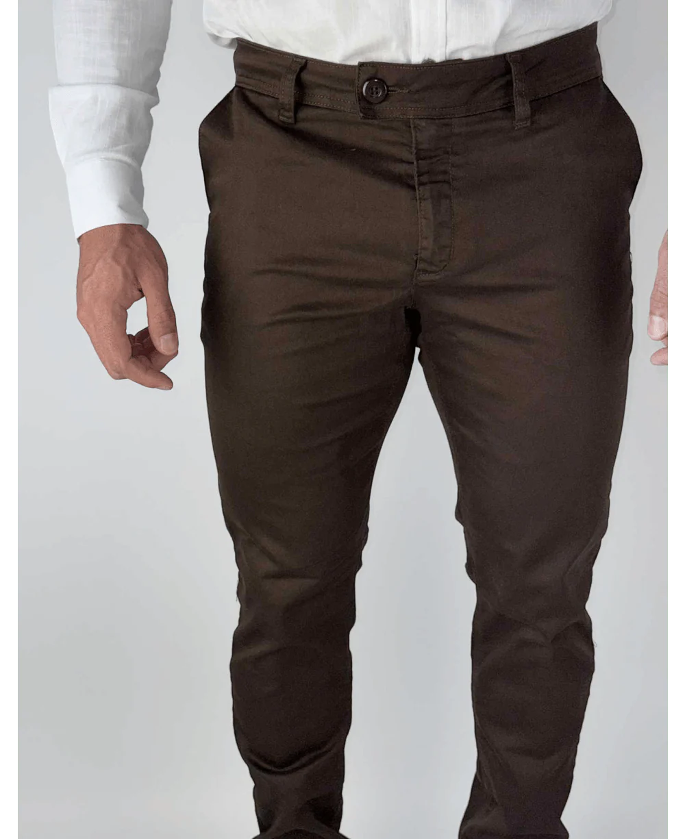 Calça Alfaiataria Marrom Masculina Slim - Paladho´s Jeans Wear