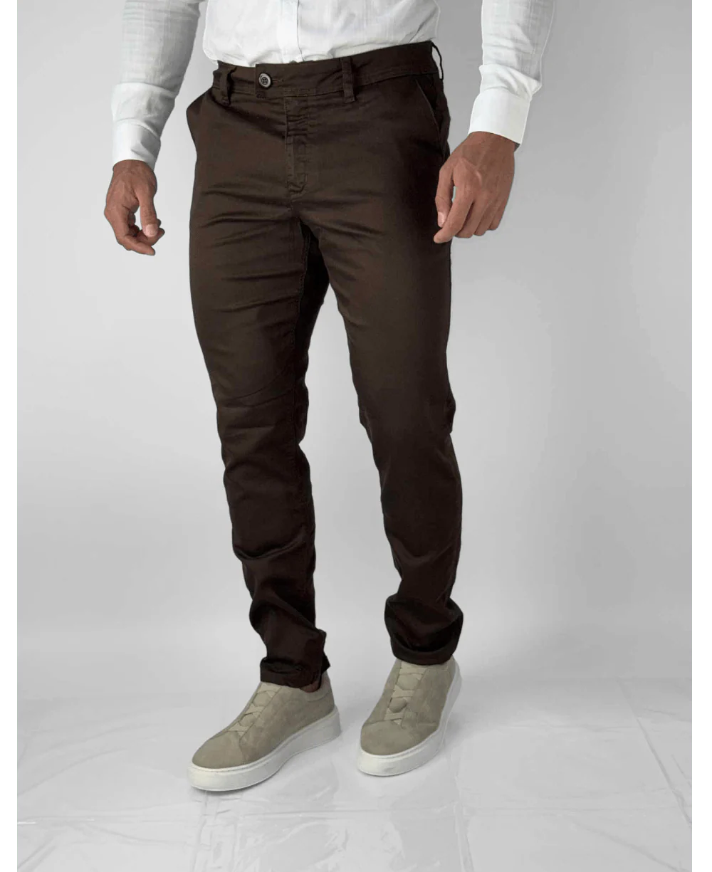 Calça Alfaiataria Marrom Masculina Slim - Paladho´s Jeans Wear