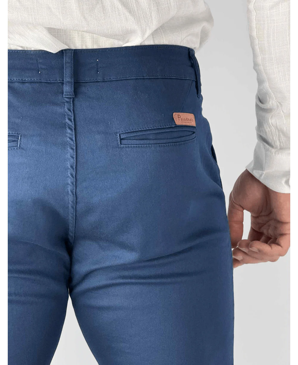 Calça Alfaiataria Azul Bic Masculina Slim - Paladho´s Jeans Wear