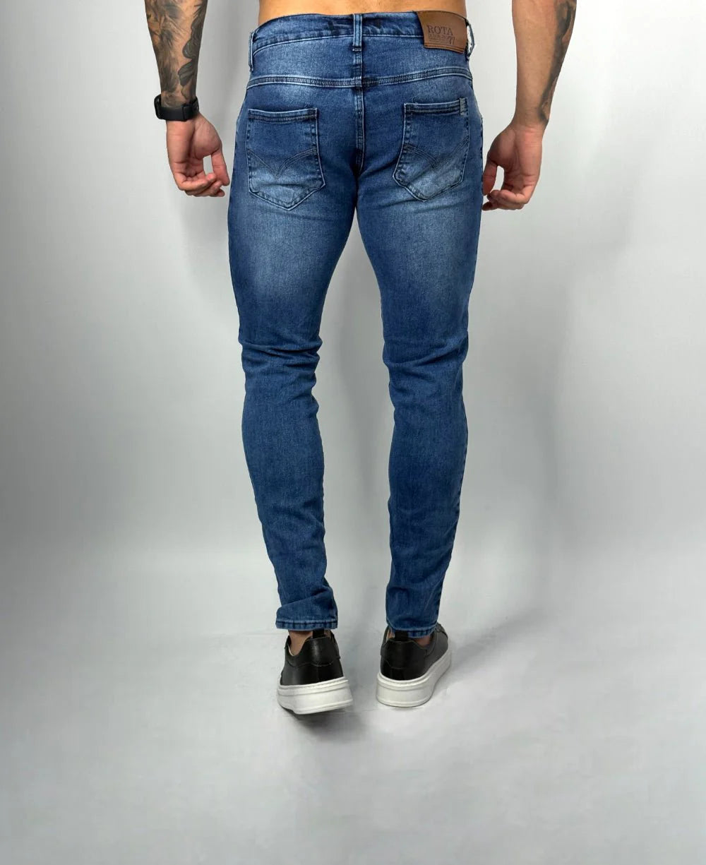Calça Jeans Azul Médio Masculina - Rota 77
