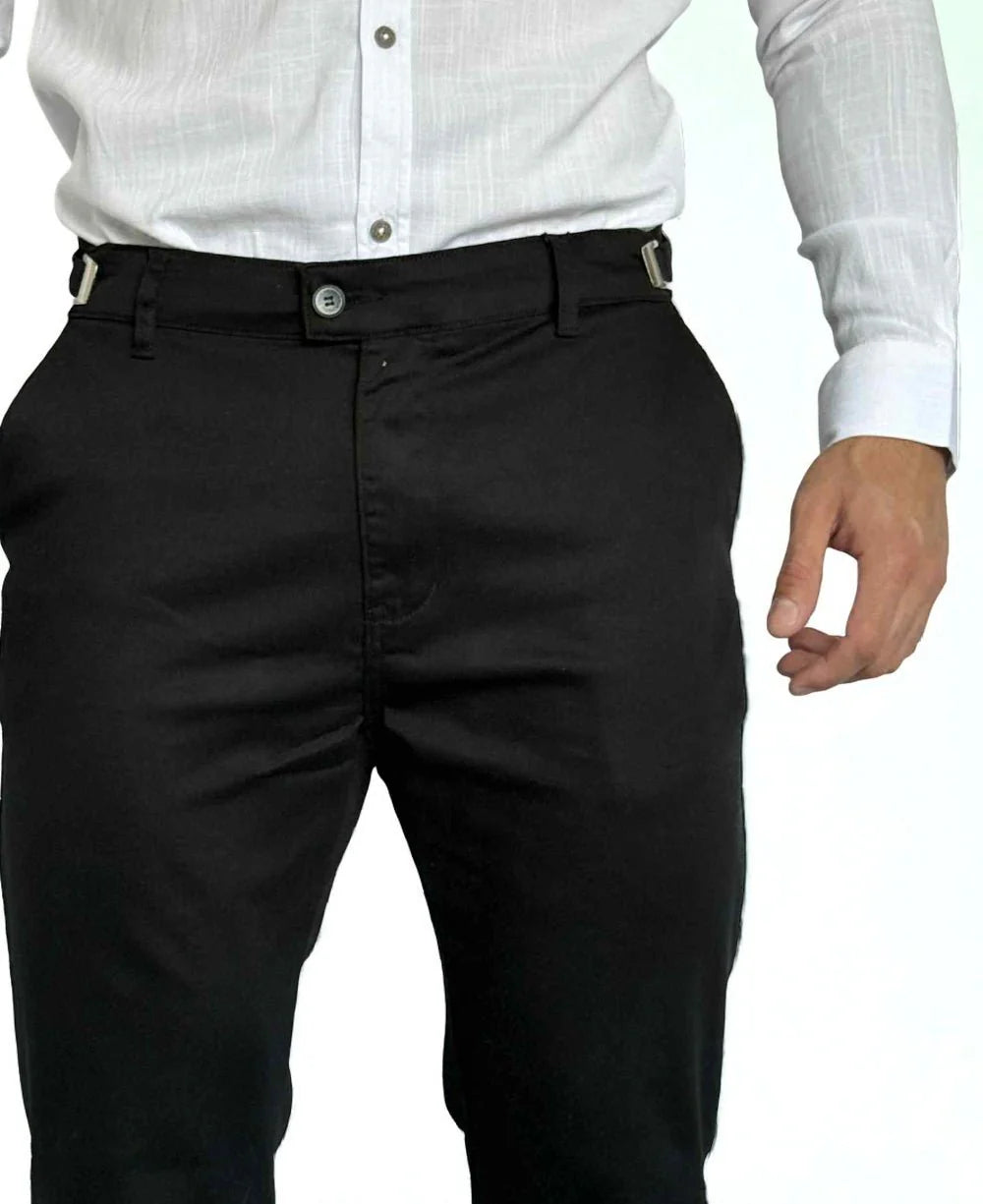Calça Alfaiataria Preto com Regulagem  - Truehero
