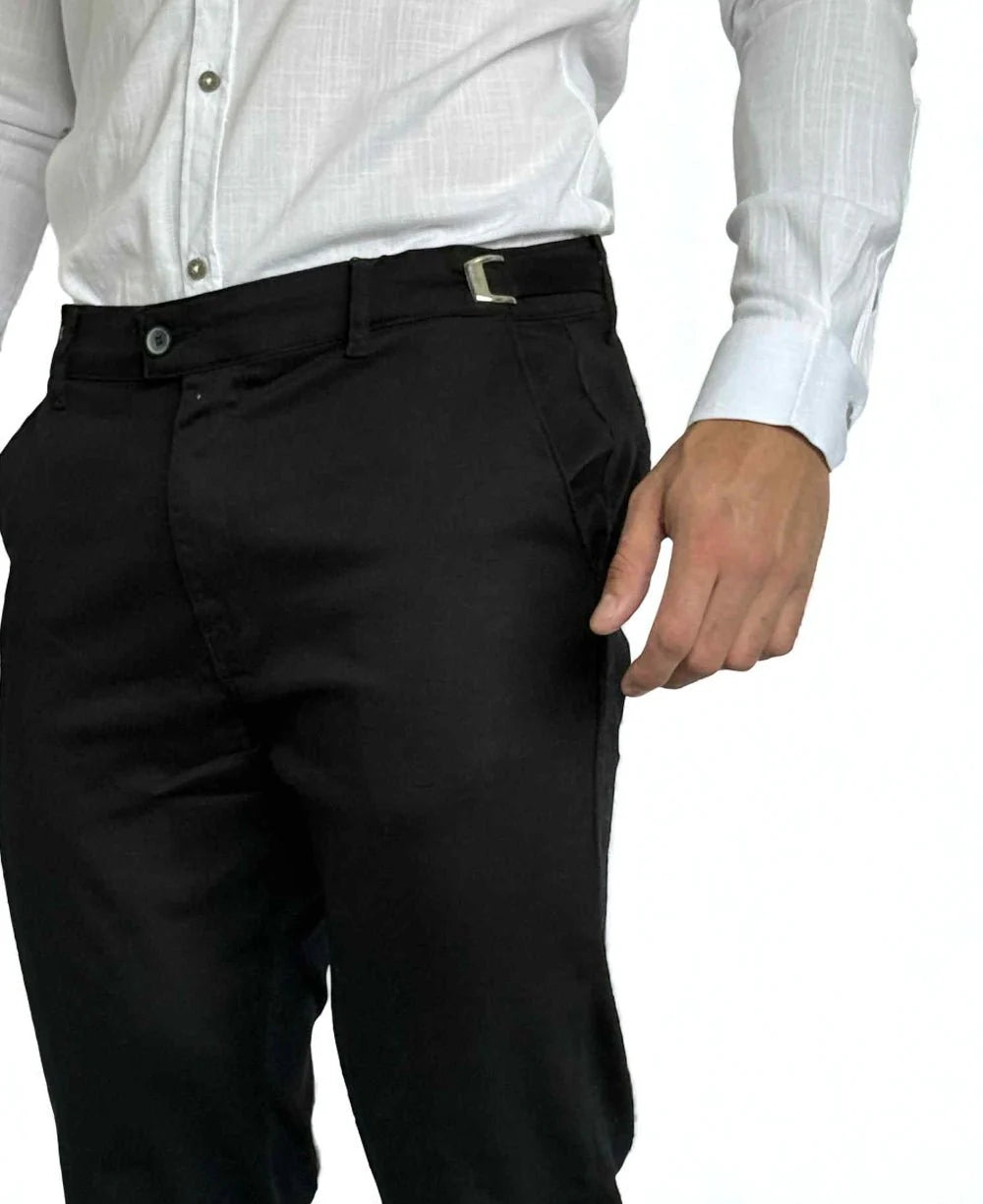 Calça Alfaiataria Preto com Regulagem  - Truehero