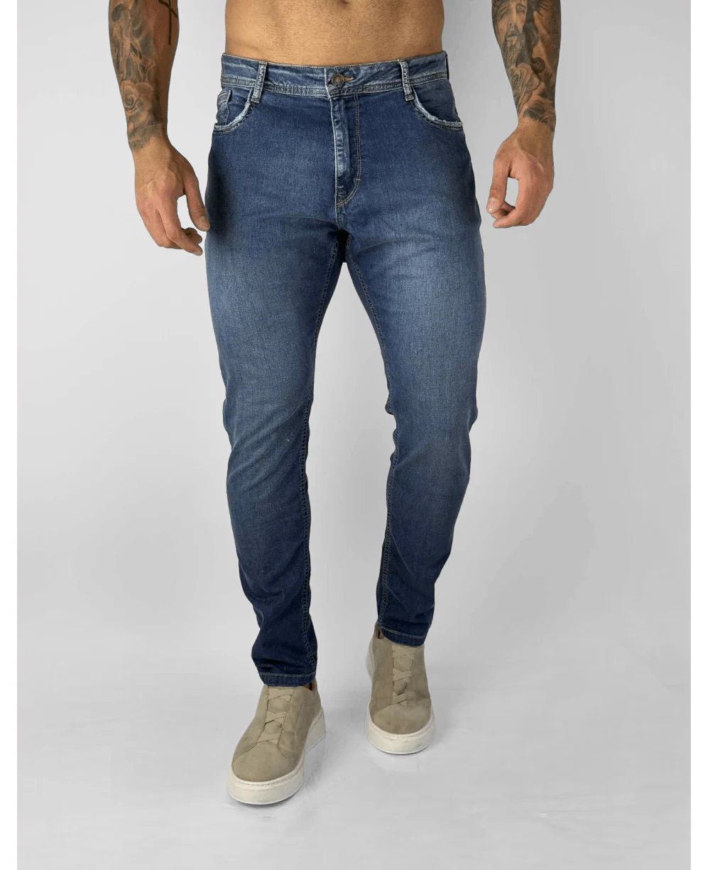 Calça Jeans Azul Medio Skinny - Visual Jeans