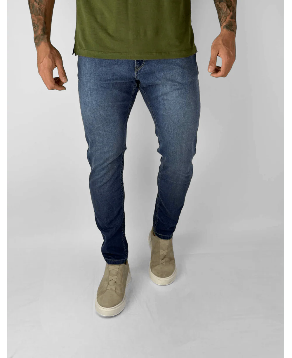 Calça Jeans Azul Medio Skinny - Visual Jeans