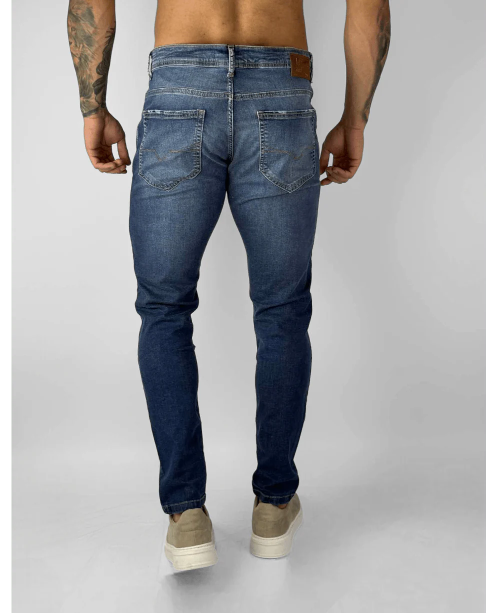 Calça Jeans Azul Medio Skinny - Visual Jeans