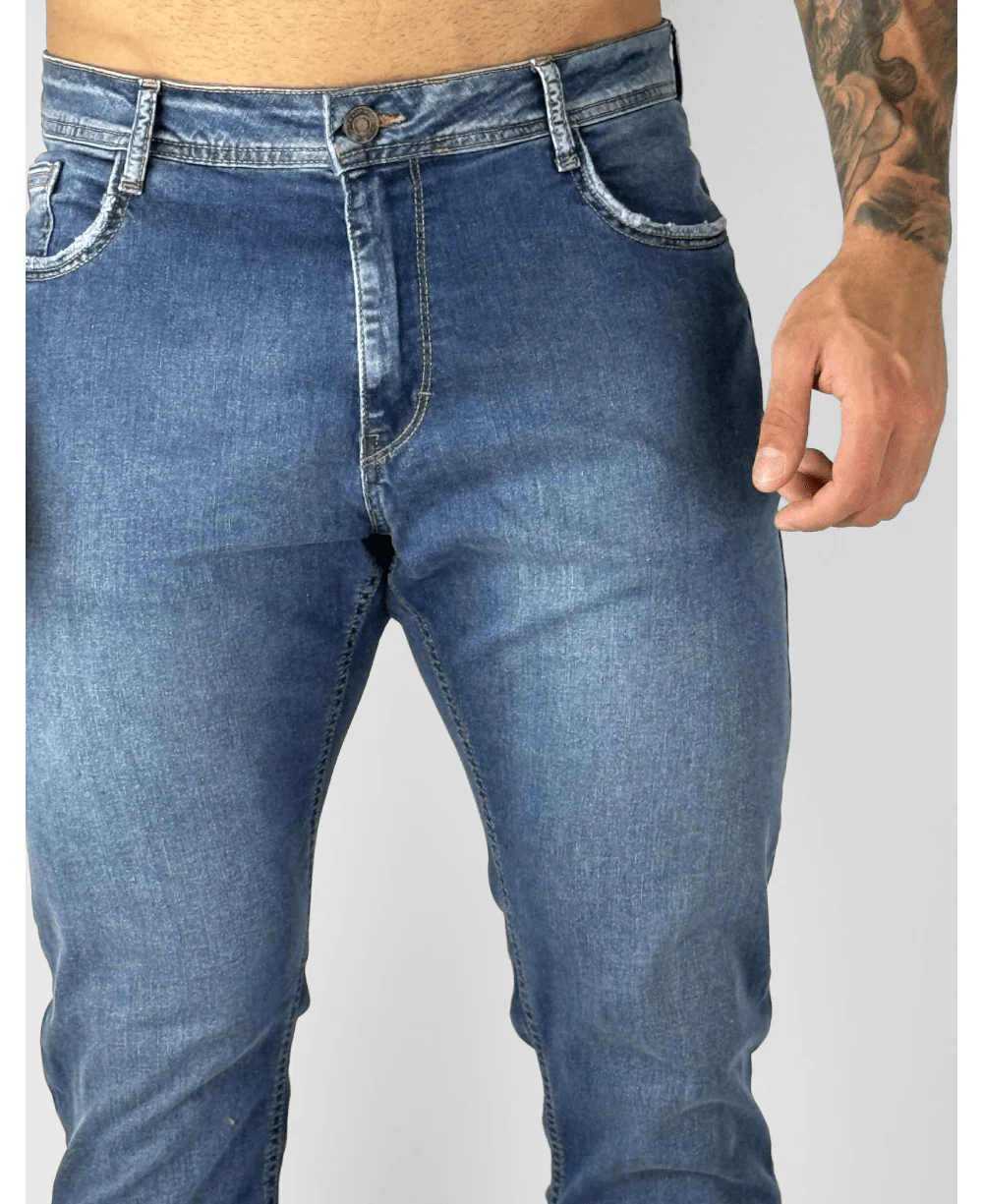 Calça Jeans Azul Medio Skinny - Visual Jeans