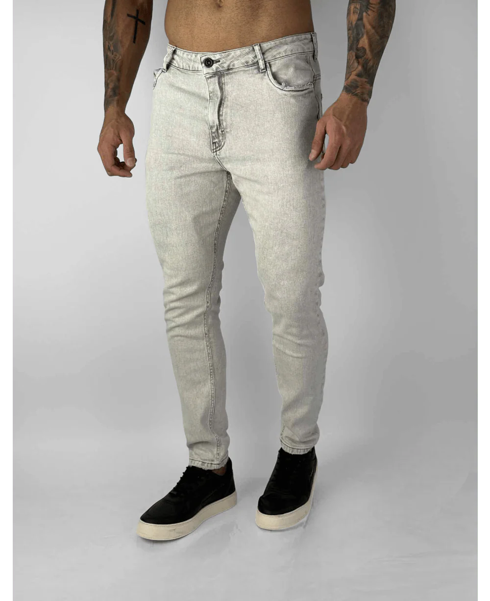 Calça Jeans Gelo Cinza  Skinny - Visual Jeans