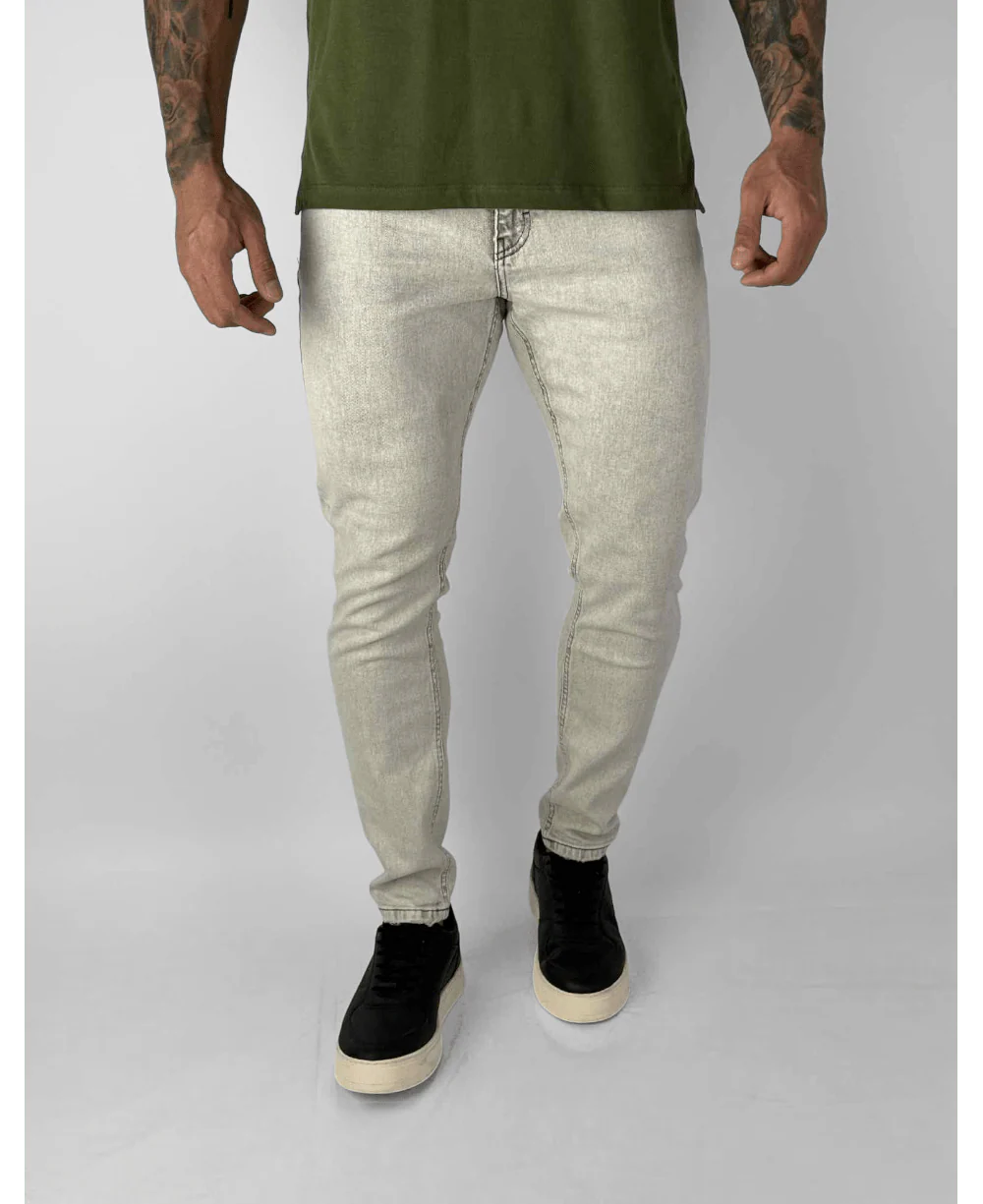 Calça Jeans Gelo Cinza  Skinny - Visual Jeans