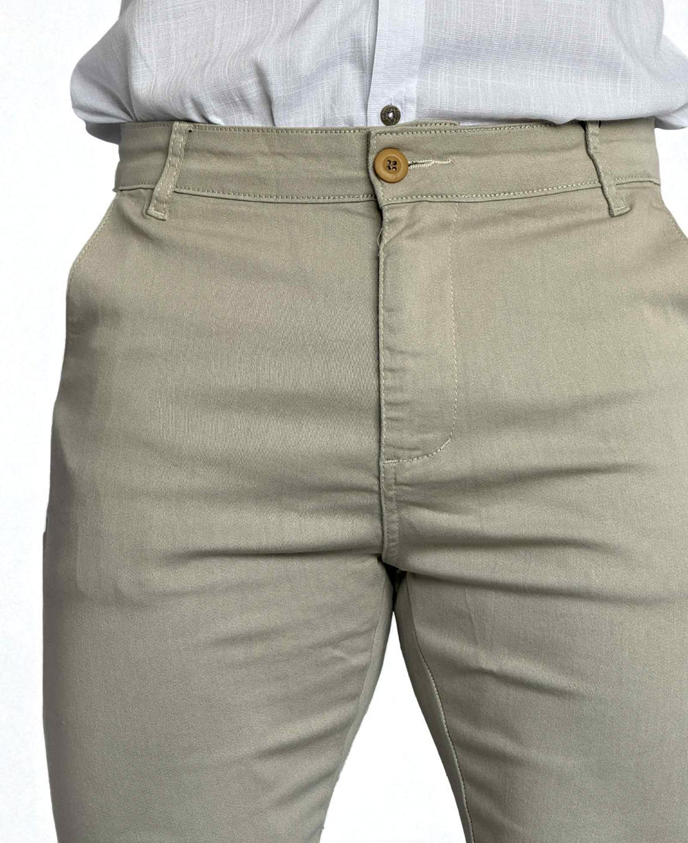 Calça Alfaiataria Areia com Regulagem  - Truehero