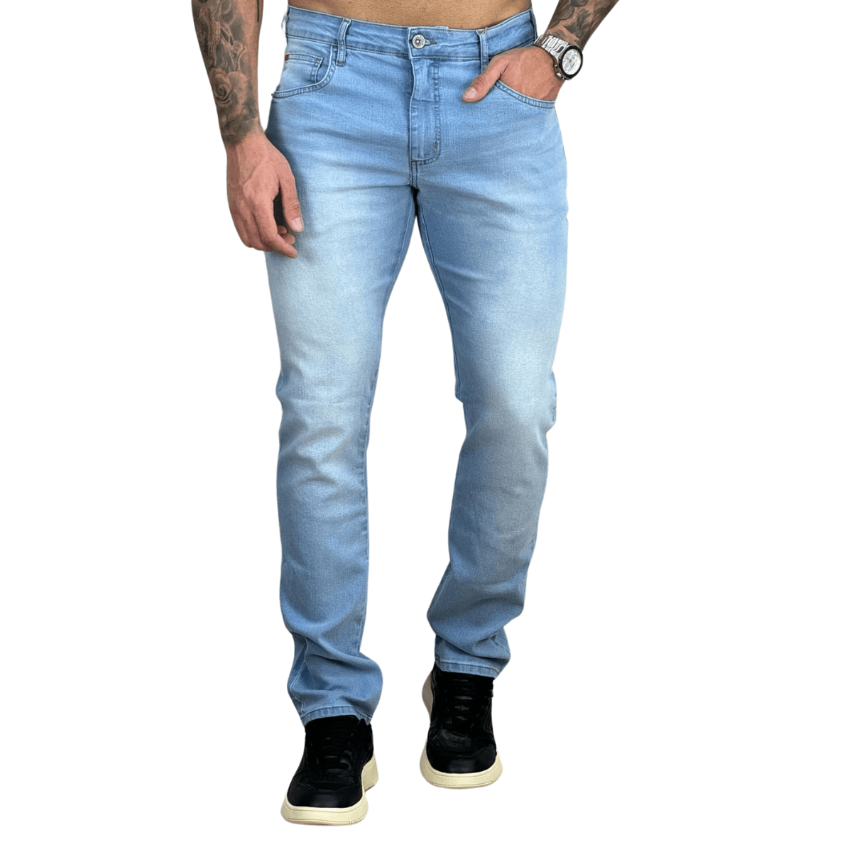 Calça Jeans Claro Masculina Paul Slim - Forum