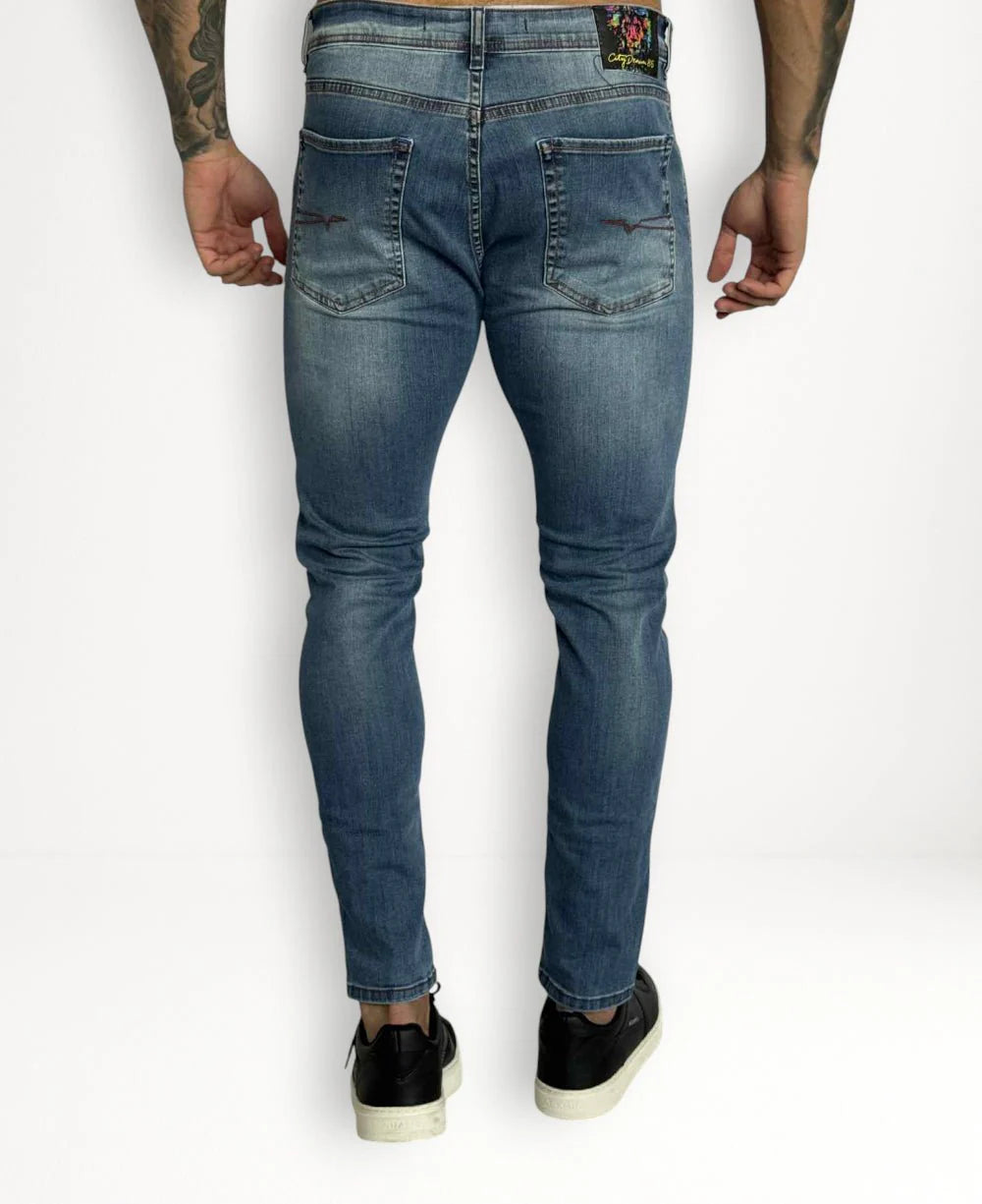 Calça Jeans Azul Sky Masculina Skinny- City Denim