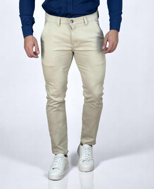 Calça Alfaiataria Bege Masculina com Lycra Essencial - Rota