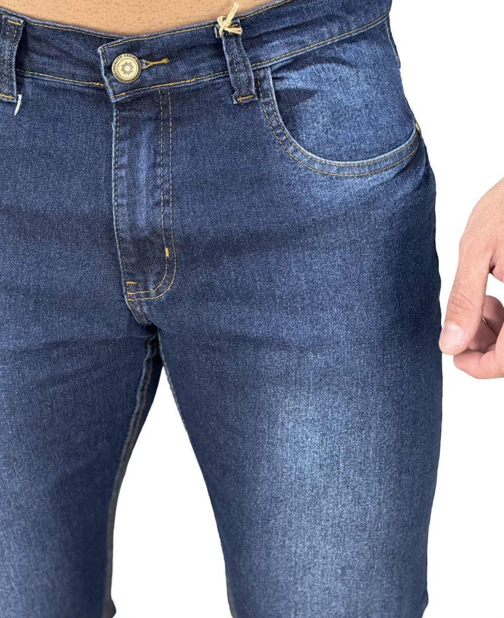 Calça Jeans Escuro Masculina com Lycra Confort