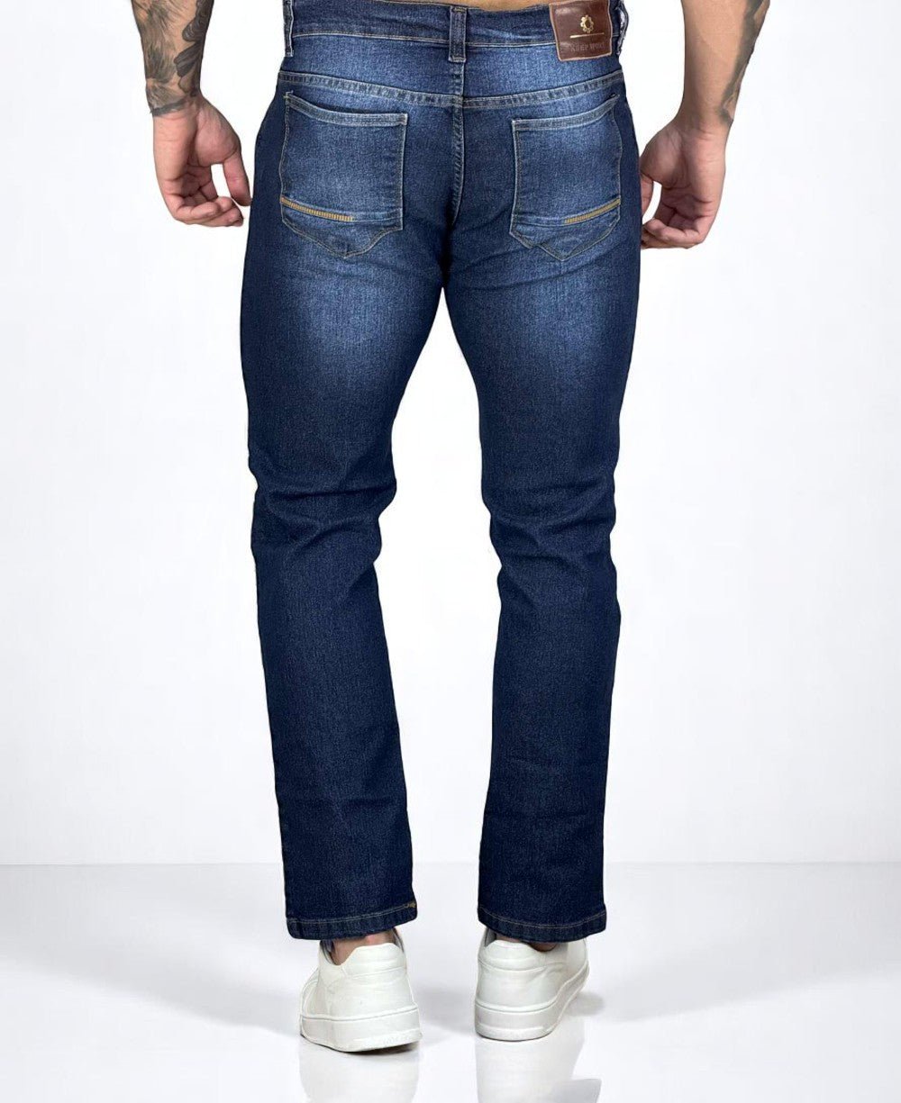 Calça Jeans Escuro Masculina com Lycra Confort