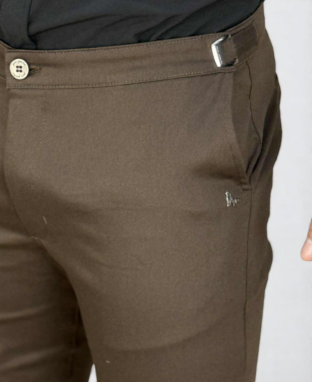 Calça Alfaiataria Marrom Masculina Regulagem - Per Pochi