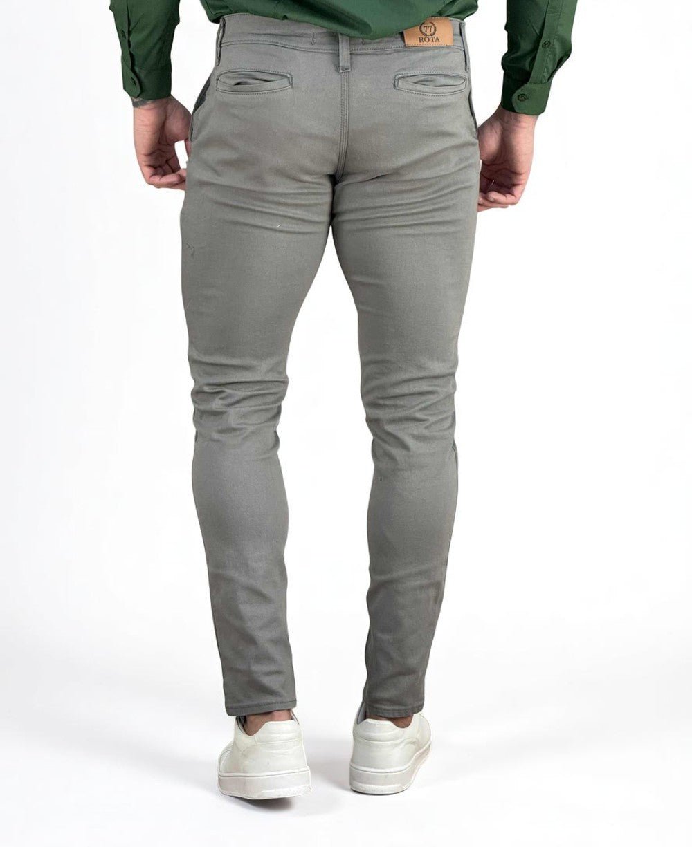 Calça Alfaiataria Cinza Masculina com Lycra - Rota 77