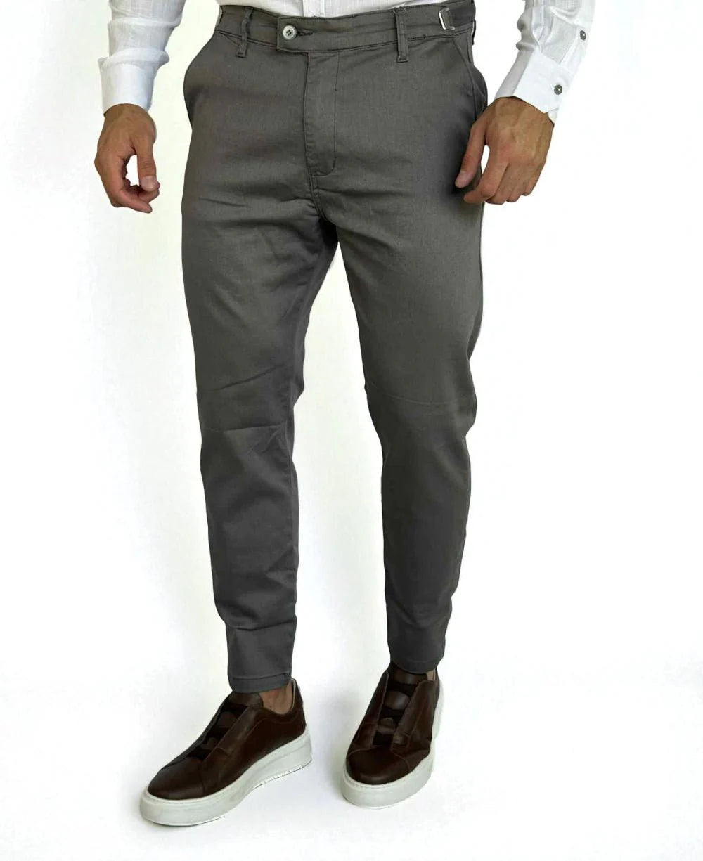 Calça Alfaiataria Cinza com Regulagem - Truehero