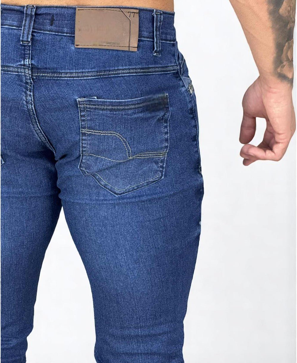 Calça Jeans Escuro Masculina com Lycra - Rota