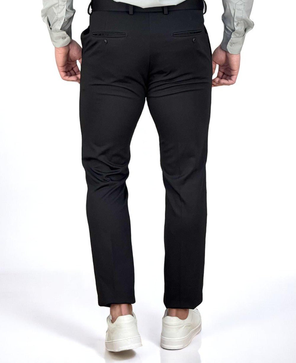 Calça Alfaiataria Preto Masculina Com Regulagem Slim - Guilherme Soul