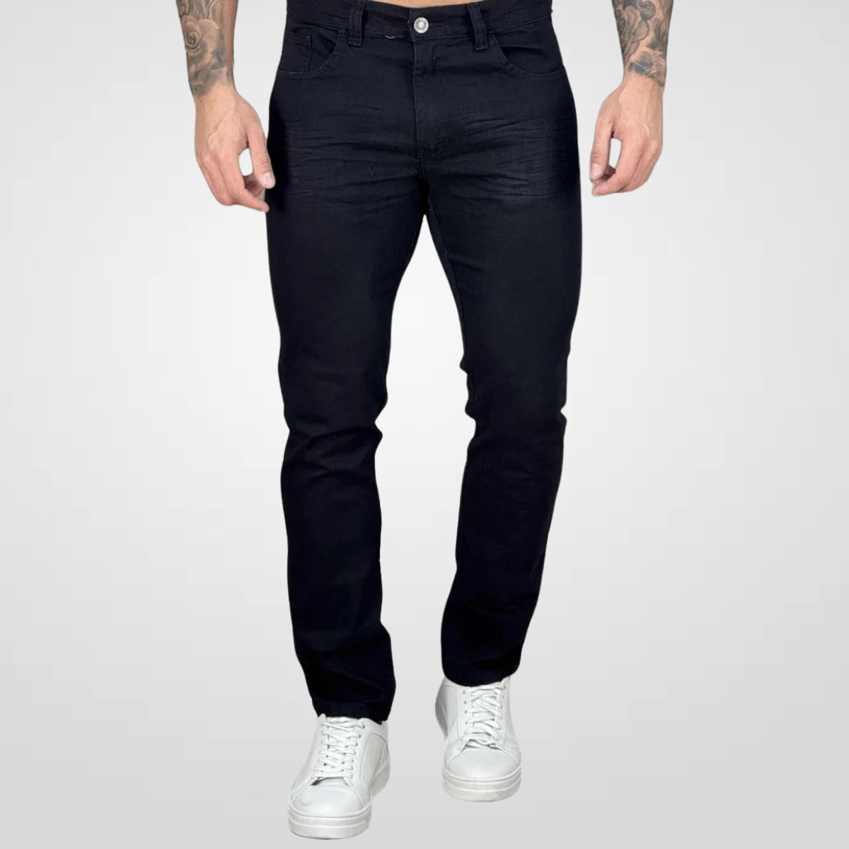 Calça Skinny Preto Masculina com Lycra - Keep Work