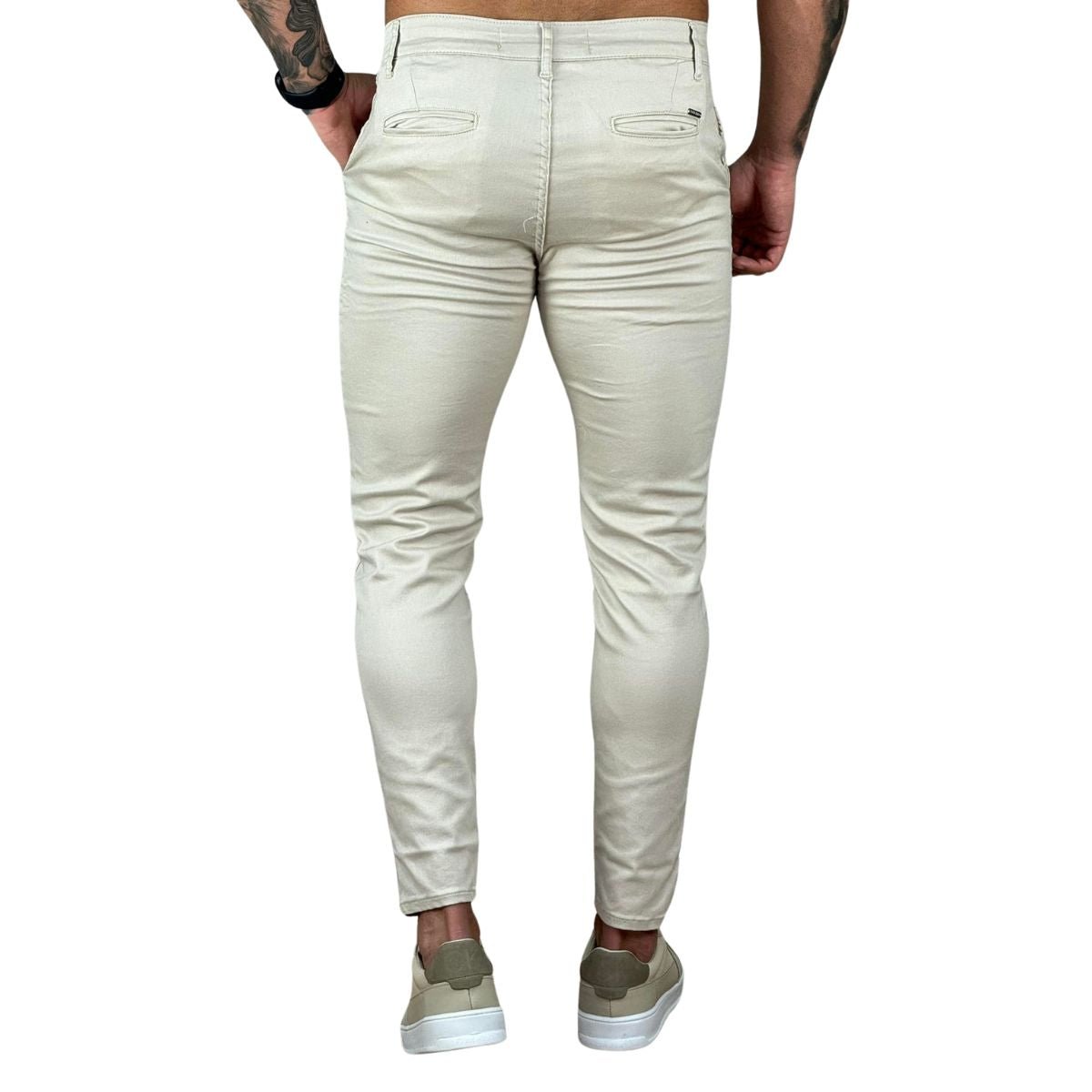 Calça Alfaiataria Creme Masculina Sknny  - Truehero
