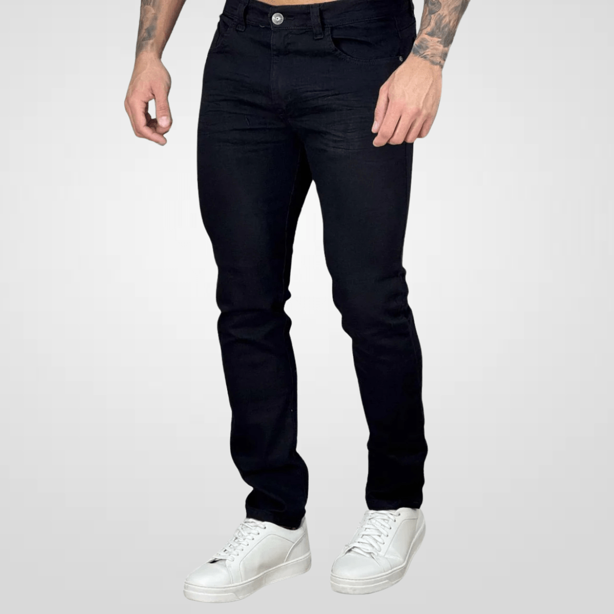 Calça Skinny Preto Masculina com Lycra - Keep Work
