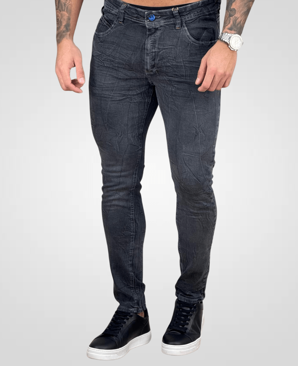 Calça Jeans Cinza Masculina Super Skinny - City Denim