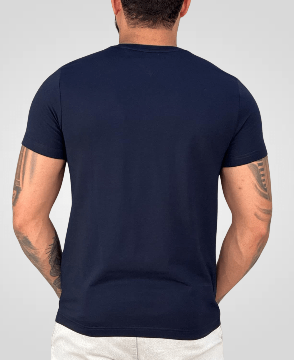 Camiseta Azul Marinho Masculina Classic Pima - Tommy Hilfiger