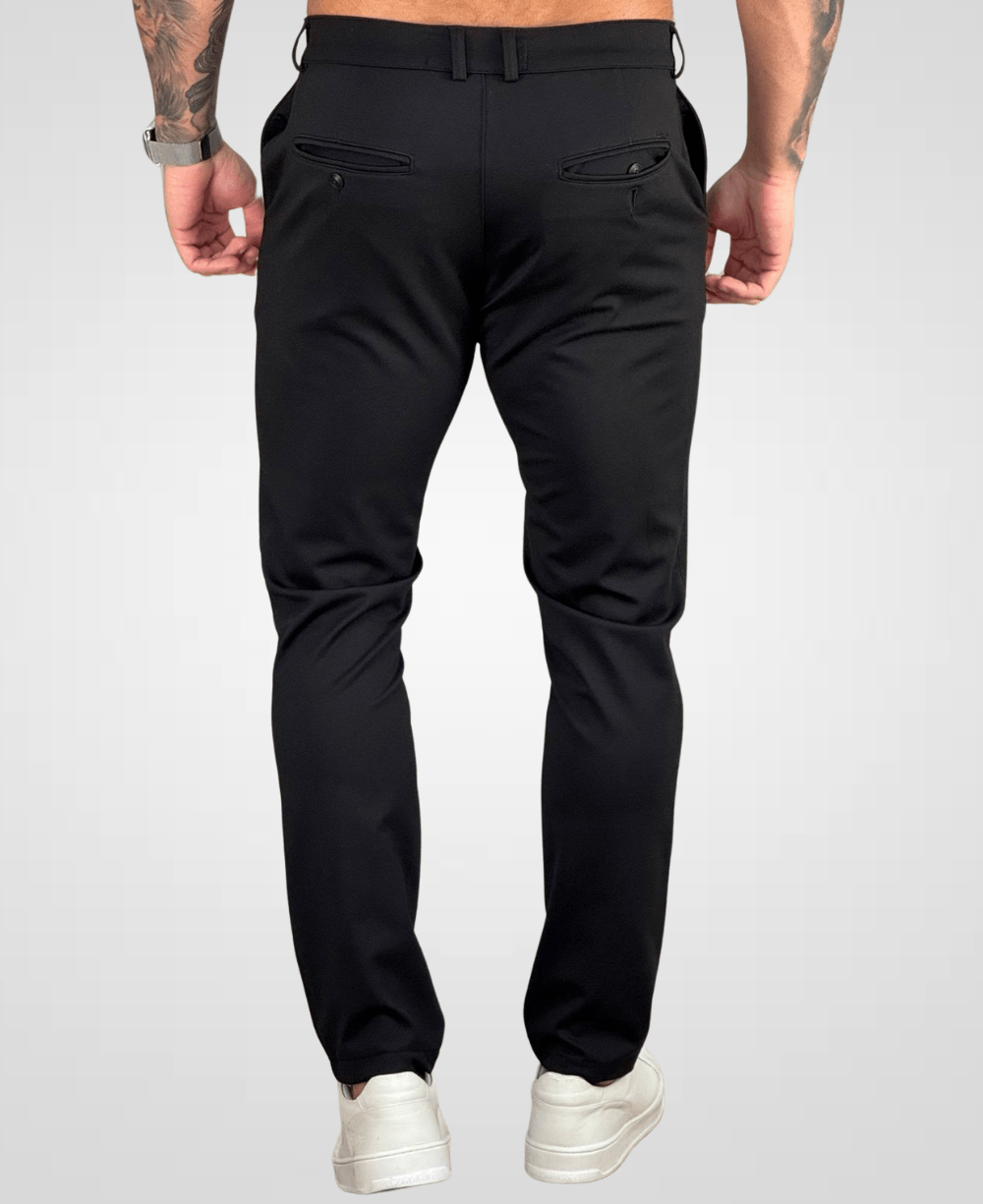 Calça Alfaiataria Preta Masculina Slim - Guilherme Soul