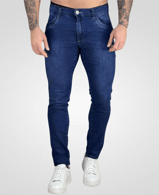 Calça Jeans Marinho Masculina com Lycra - Rota 77