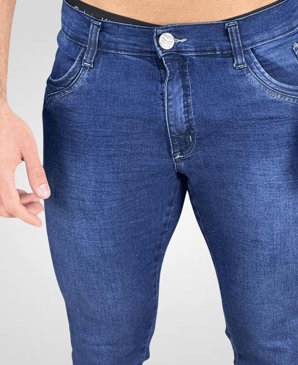 Calça Jeans Marinho Masculina com Lycra - Rota 77