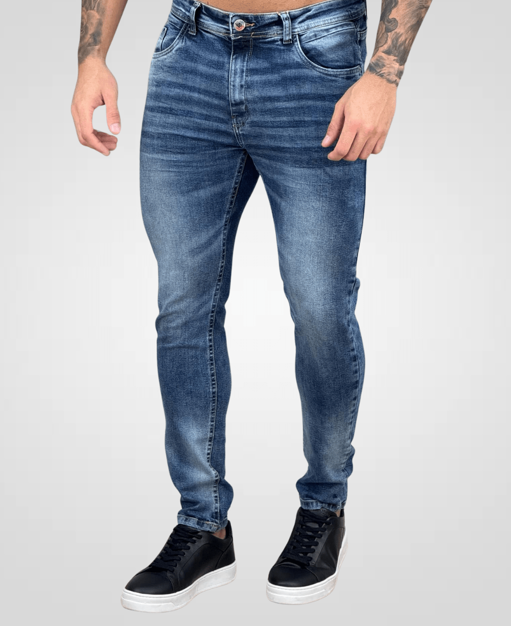 Calça Jeans Azul Masculina Super Skinny - City Denim