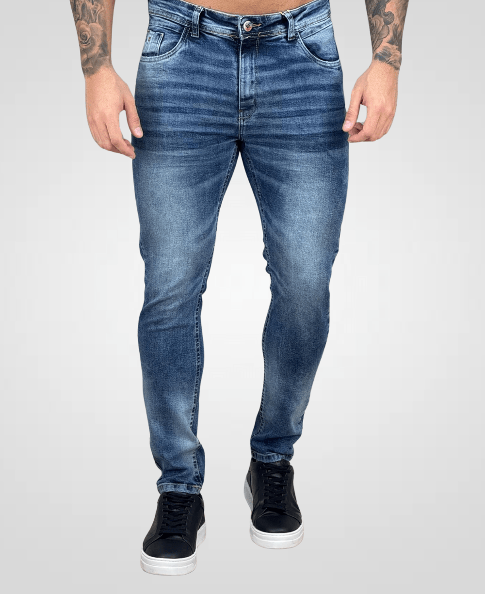 Calça Jeans Azul Masculina Super Skinny - City Denim