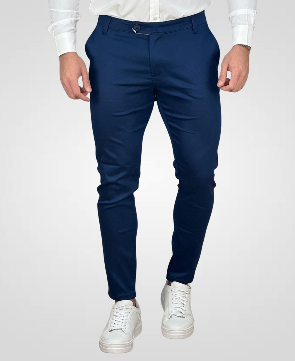 Calça Alfaiataria Azul Royal Masculina Transpassado - Per Pochi