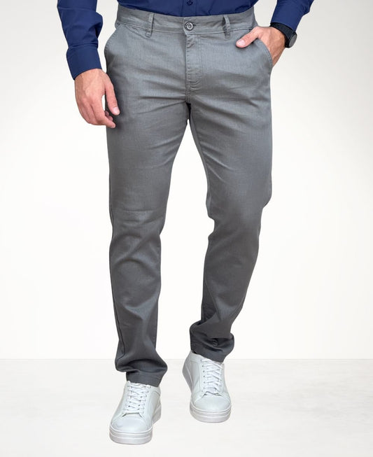 Calça Alfaiataria Cinza Claro Masculina Slim - Paladho´s