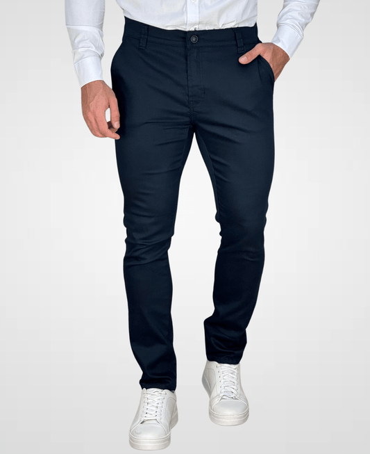 Calça Alfaiataria Azul Marinho Masculina Skinny - DLZ