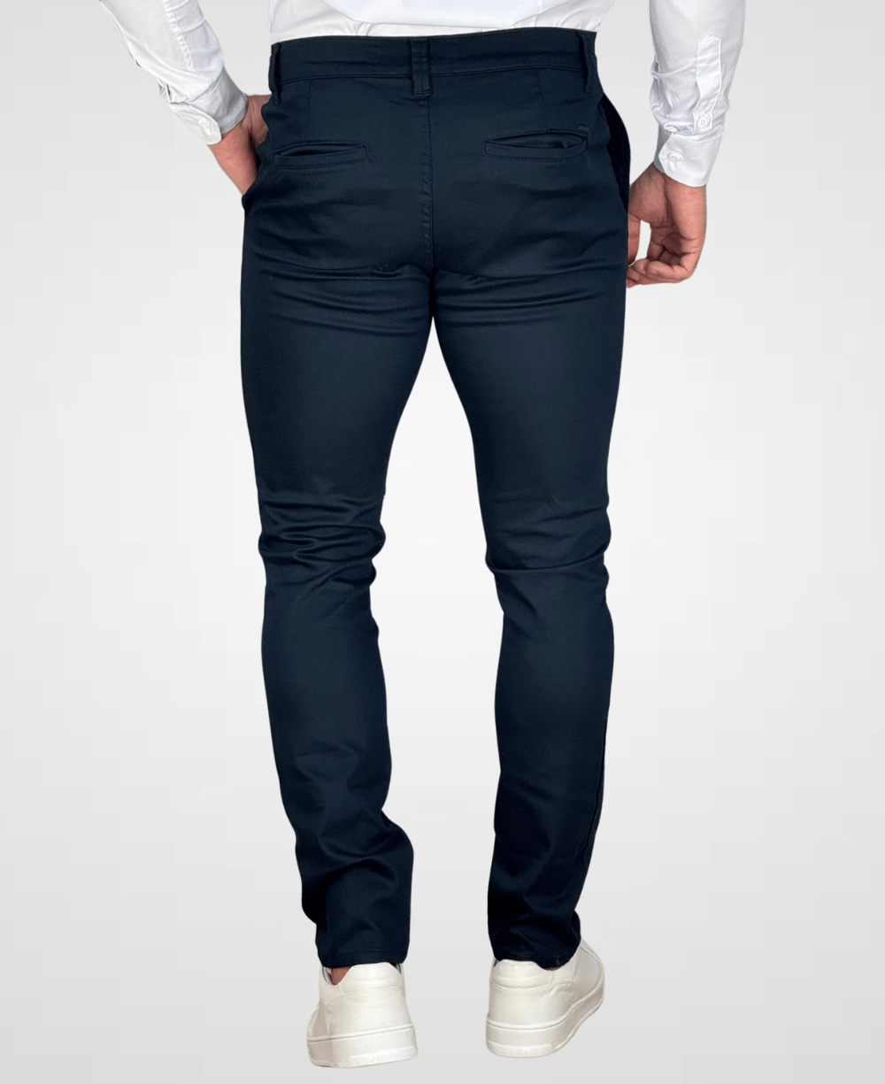 Calça Alfaiataria Azul Marinho Masculina Skinny - DLZ