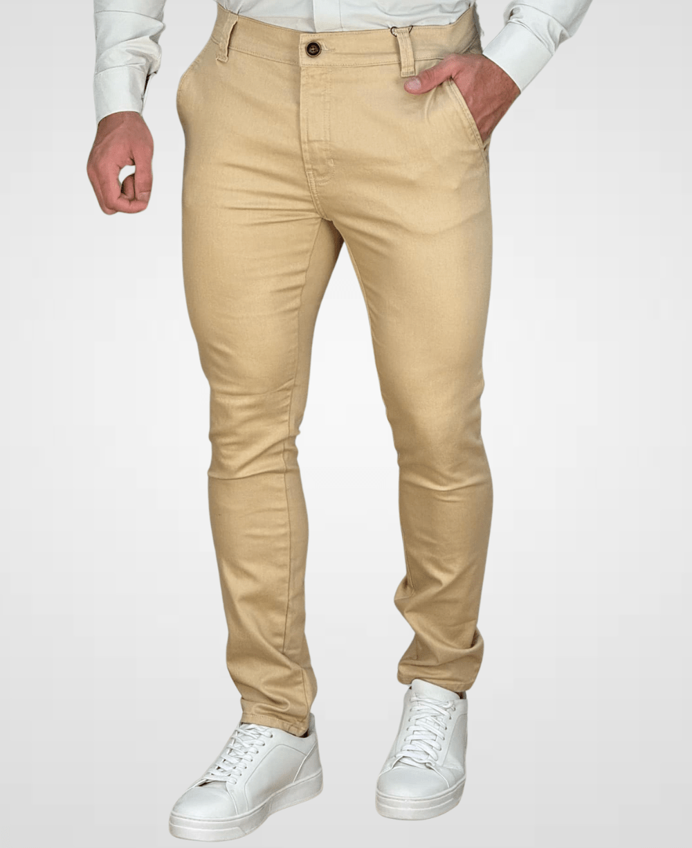 Calça Alfaiataria Khaki Masculina Skinny - DLZ