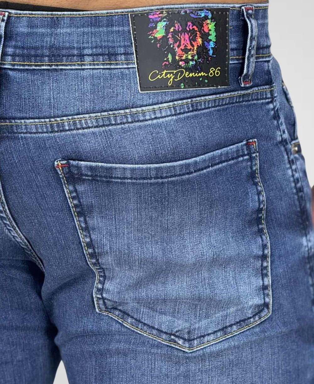 Calça Jeans Mescla Escura Masculina Super Skinny -City Denim