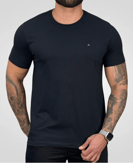 Camiseta Preto Masculina Malha Regular - Aramis