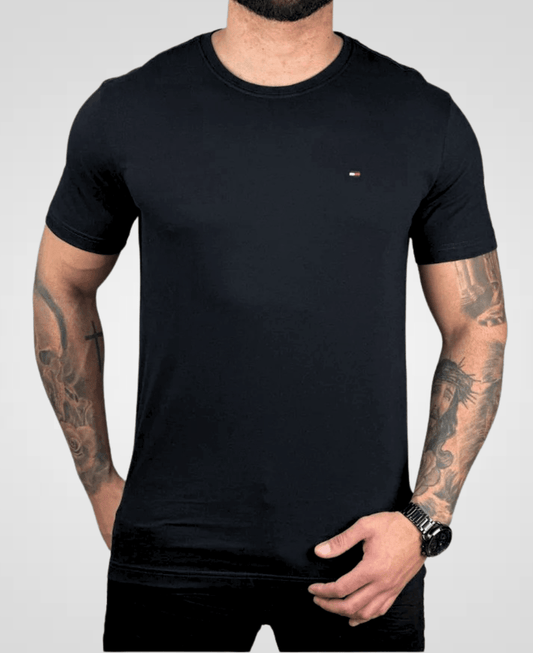 Camiseta Preto Masculina Classic Contton - Tommy Hilfiger